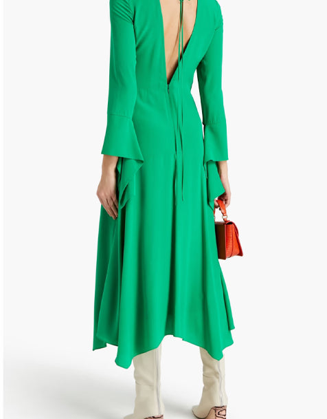 Victoria Beckham Midikleid aus Crêpe de Chine aus Seide